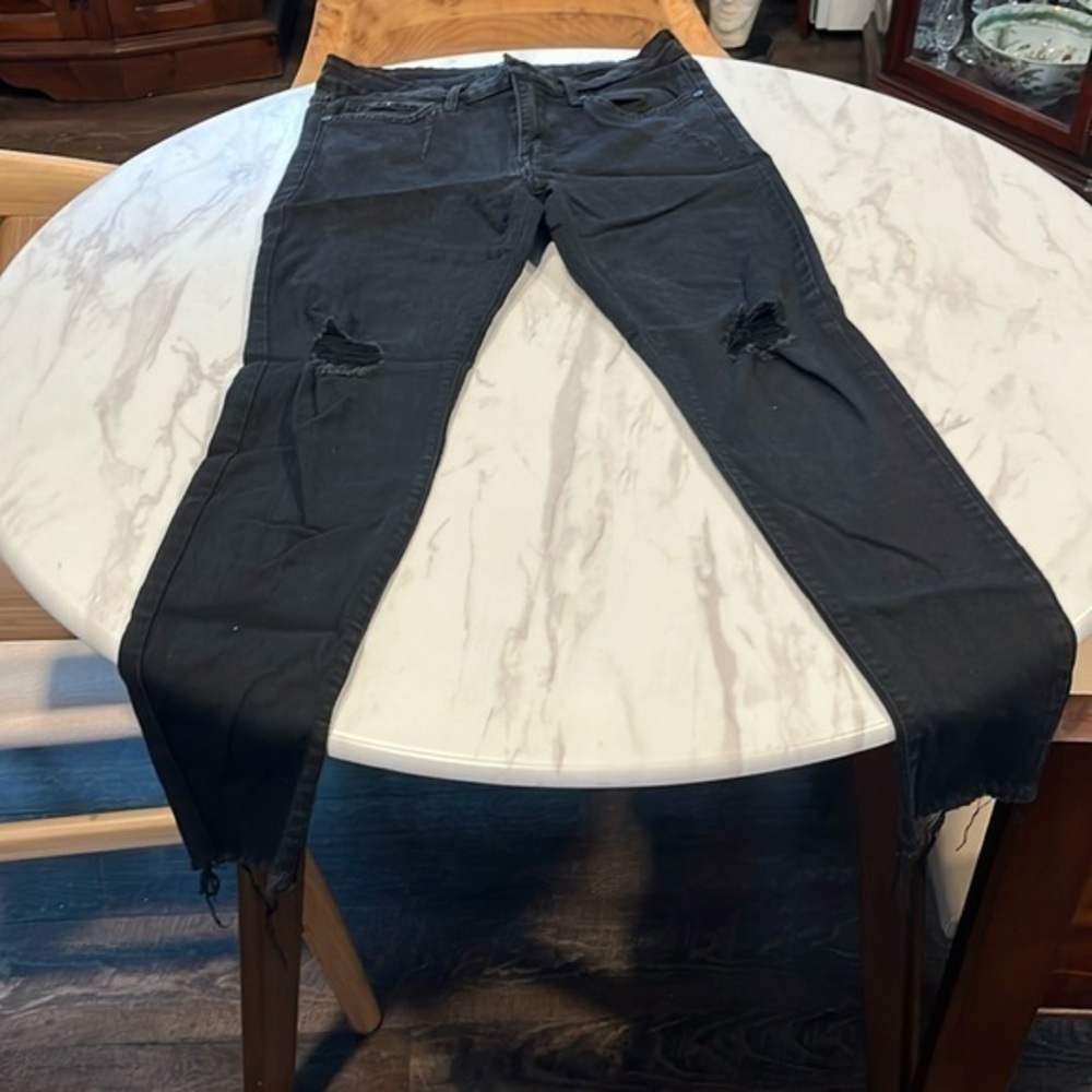 Just Black Distressed Black Jeans